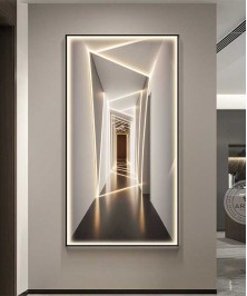 3D Effect Black Frame Modern Turkish Style New Collection With Lighting